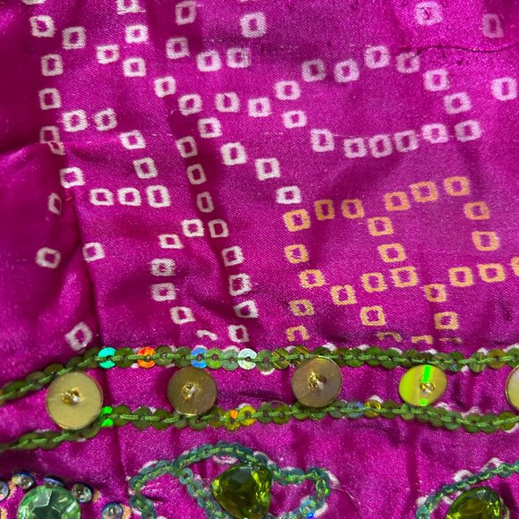 Elegant Pink and Green Lehenga - Picture 15 of 15